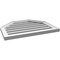 Ekena Millwork Octagonal Top Surface Mount PVC Gable Vent w/ 2"W x 1-1/2"P Brickmould Frame, 26"W x 20"H GVPOT26X2002SF - alternate 3